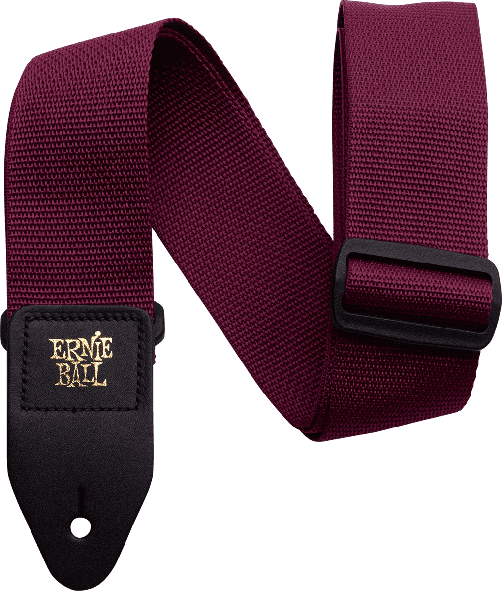 Ernie Ball Polypro Gitaarriem – Bordeaux