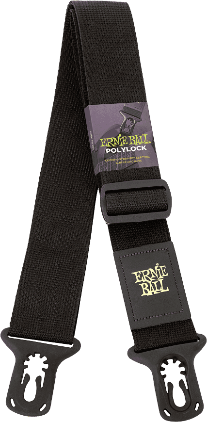 Ernie Ball Polylock Gitaarriem Zwart – Polypropyleen