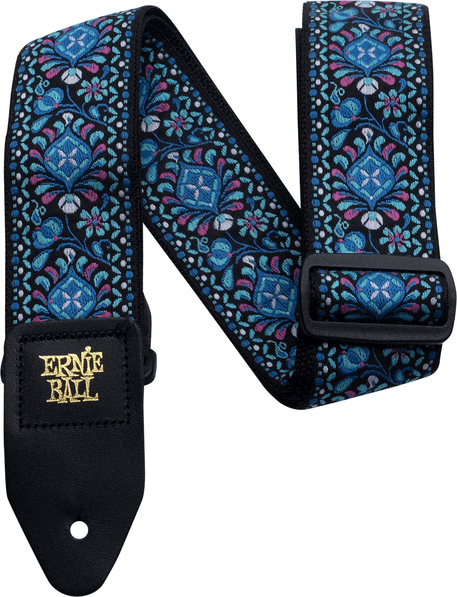 Ernie Ball Jacquard Gitaarriem – Indigo Orchid