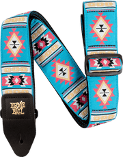 Ernie Ball Jacquard Gitaarriem Blauw – Sedona Blue
