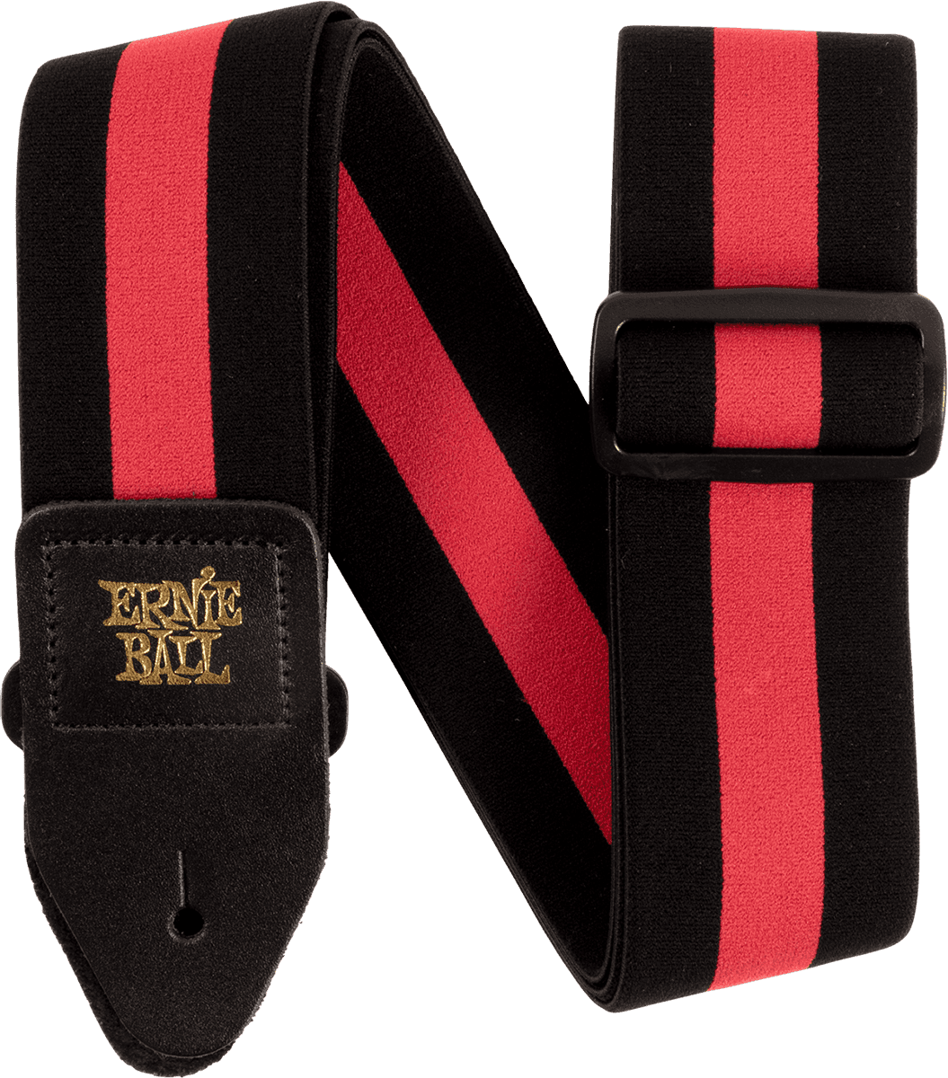 Ernie Ball Stretch Gitaarriem Rood