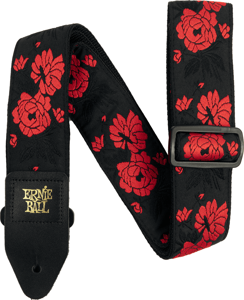Ernie Ball Jacquard Gitaarriem – Tango rose