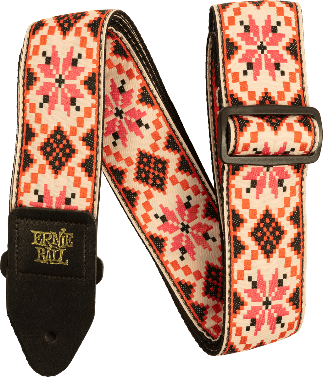 Ernie Ball Jacquard Gitaarriem – Cinnamon Needlepoint