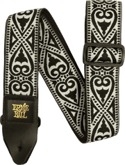 Ernie Ball Jacquard Gitaarriem Zwart – Black Heart