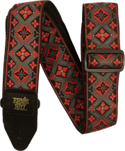 Ernie Ball Jacquard Gitaarriem Rood – Red King