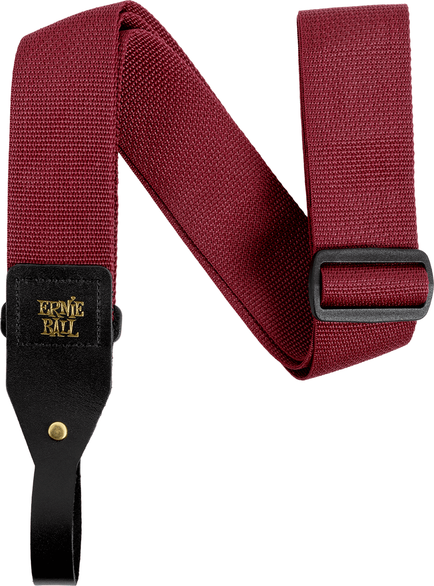 Ernie Ball Polypro Gitaarriem – Strap voor akoestische gitaar bordeaux