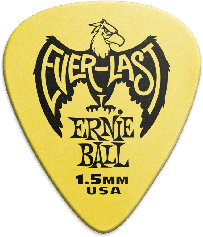 Ernie Ball Everlast Plectrums 1,5 mm Geel 12 stuks
