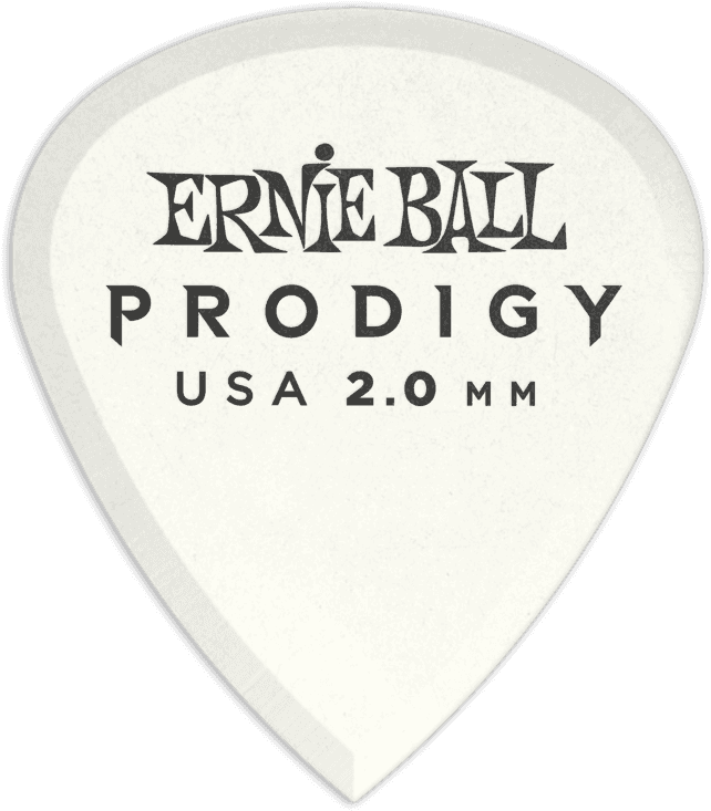 Ernie Ball Prodigy Plectrums 2,0 mm Wit 6 stuks – Zakje met 6 wit mini 2mm