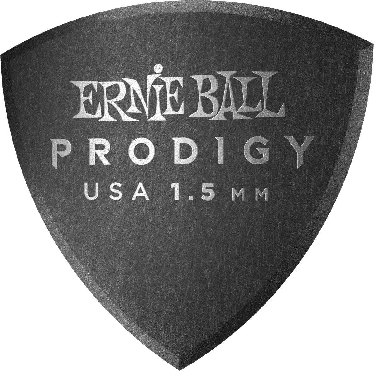 Ernie Ball Prodigy Plectrums 1,5 mm Zwart 6 stuks – Zakje met 6 zwart shield large 1,5mm