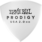 Ernie Ball Prodigy Plectrums 2,0 mm Wit 6 stuks – Zakje met 6 wit shield large 2mm
