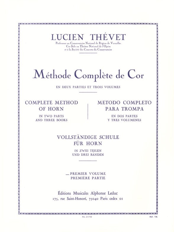Thévet: Méthode Complète de Cor