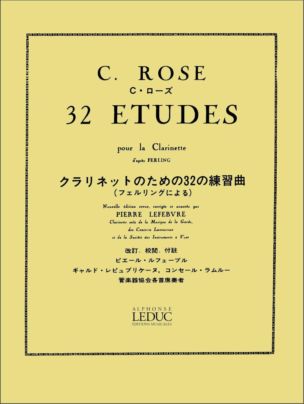 Cyrille Rose_Pierre Lefebvre: 32 studies