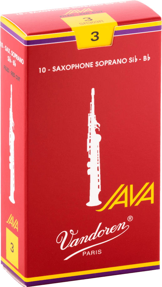 Vandoren SR303R JAVA Red Rieten voor Sopraansaxofoon 3 - 10 stuks