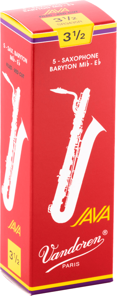 Vandoren SR3435R JAVA Red Rieten voor Baritonsaxofoon 3,5 - 5 stuks