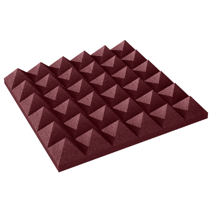 Auralex - Ax4pyr22bur6 - Auralex 4 Inch Studiofoam Pyramid, 6-Pack 6-60x60cm, Burgundy
