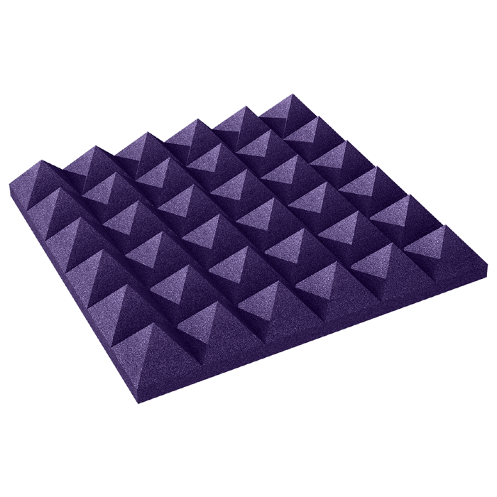 Auralex - Ax4pyr22pur6 - Auralex 4 Inch Studiofoam Pyramid, 6-Pack 6-60x60cm, Purple