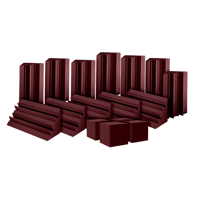 Auralex - Axatom12bur6 - Auralex Atom 12 12 - Lenrd Basstraps, 4 - Corner Fill Cubes