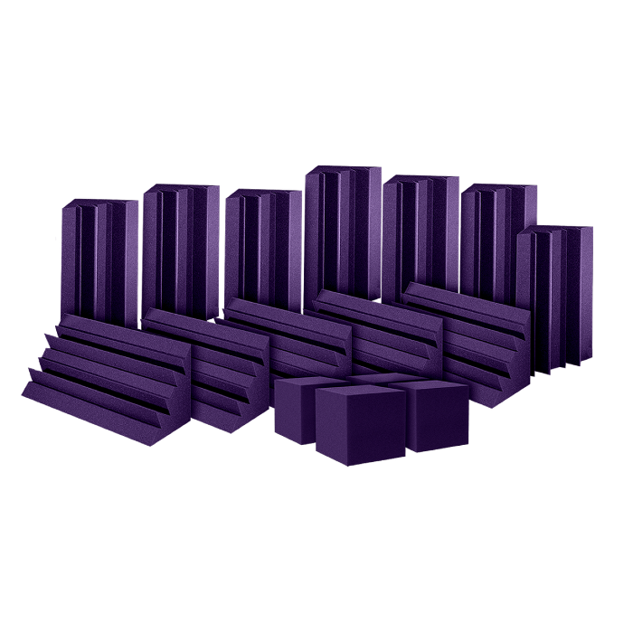 Auralex - Axatom12pur6 - Auralex Atom 12 12 - Lenrd Basstraps, 4 - Corner Fill Cubes