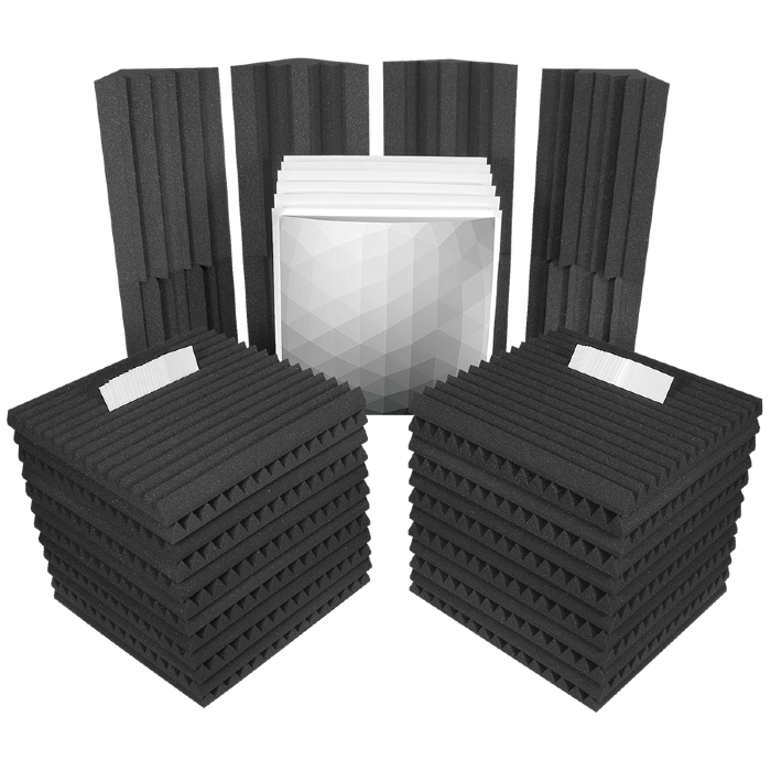 Auralex - Axdlxpluschacha - Auralex Deluxe Plus Roominator Kit, 24-2'x2'x2, Charcoal