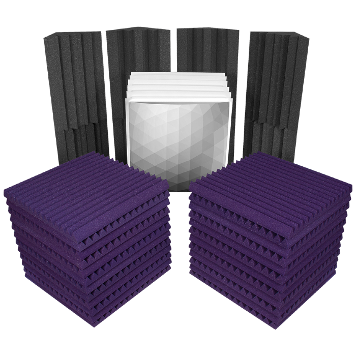 Auralex - Axdlxpluschapur - Auralex Deluxe Plus Roominator Kit, 24-2'x2'x2, Purple