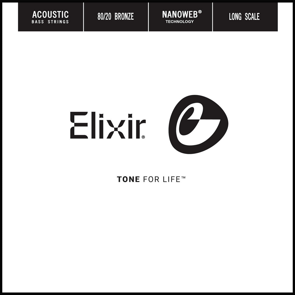 Elixir Nanoweb 80/20 Bronze Akoestische Basgitaarsnaren Roundwound 080