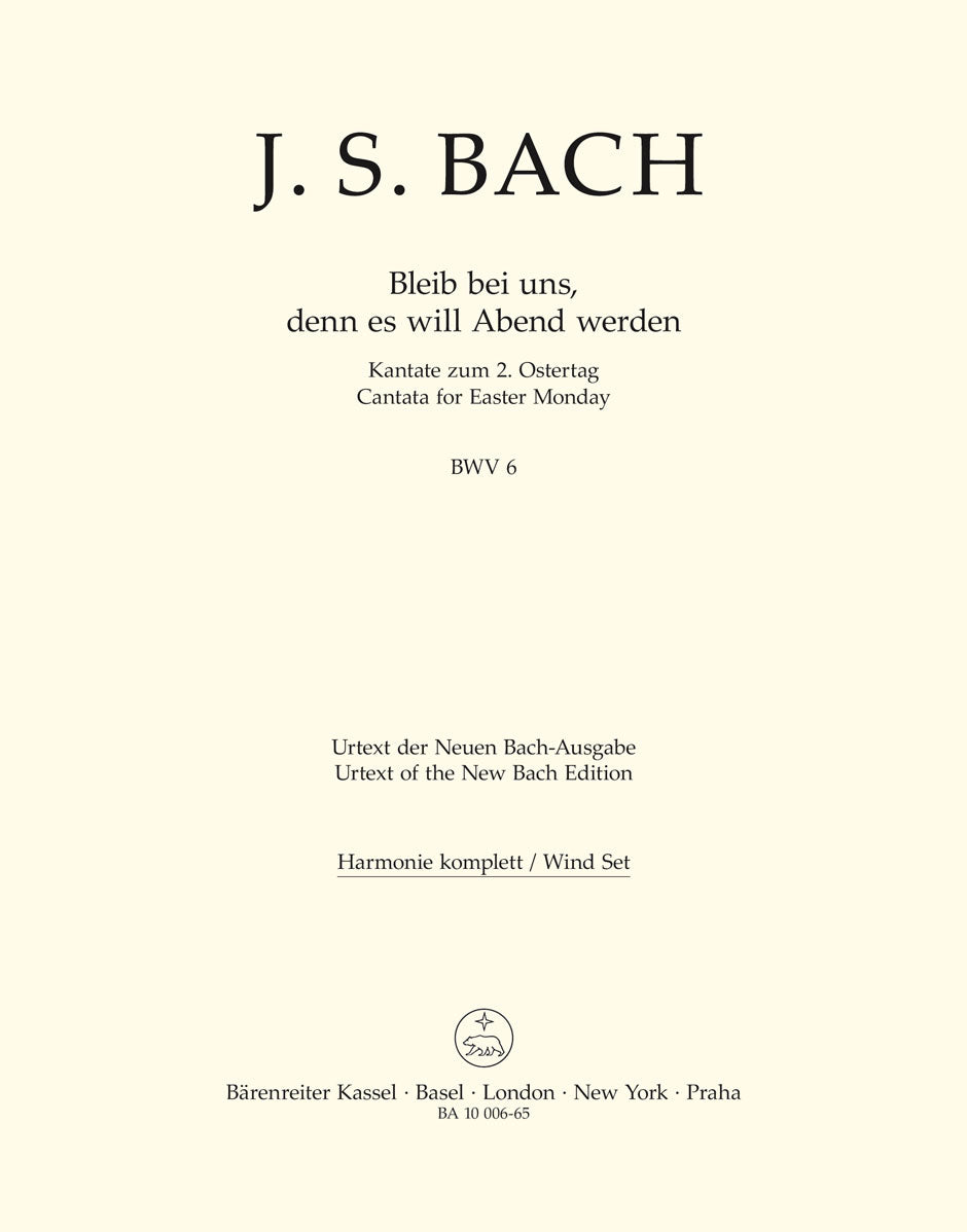 Bach: Kantate BWV6  Bleib Bei Uns, Denn Es Will Abend Werden (Set) afbeelding 2