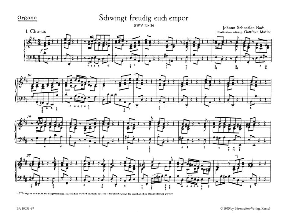 Bach: Kantate BWV 36  Schwingt freudig euch empor (Orgel) afbeelding 2