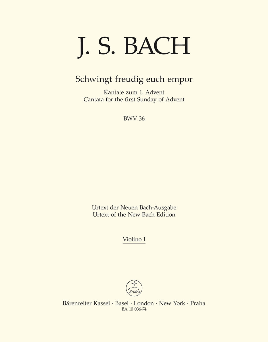 Bach: Kantate BWV 36  Schwingt freudig euch empor (Viool 1) afbeelding 2