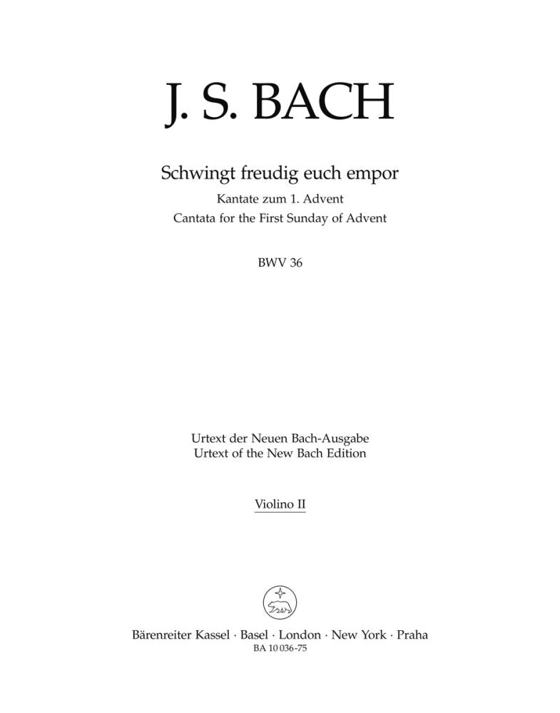 Bach: Kantate BWV 36  Schwingt freudig euch empor (Viool 2)