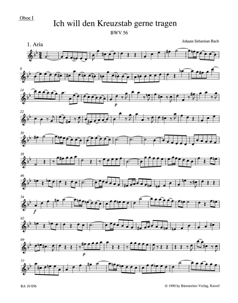 Bach: Kantate BWV 56 Ich will den Kreuzstab gerne tragen (Set)