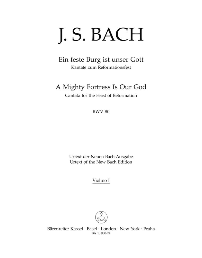 Bach: Kantate BWV 80  Ein Feste Burg Ist Unser Gott (Viool 1)