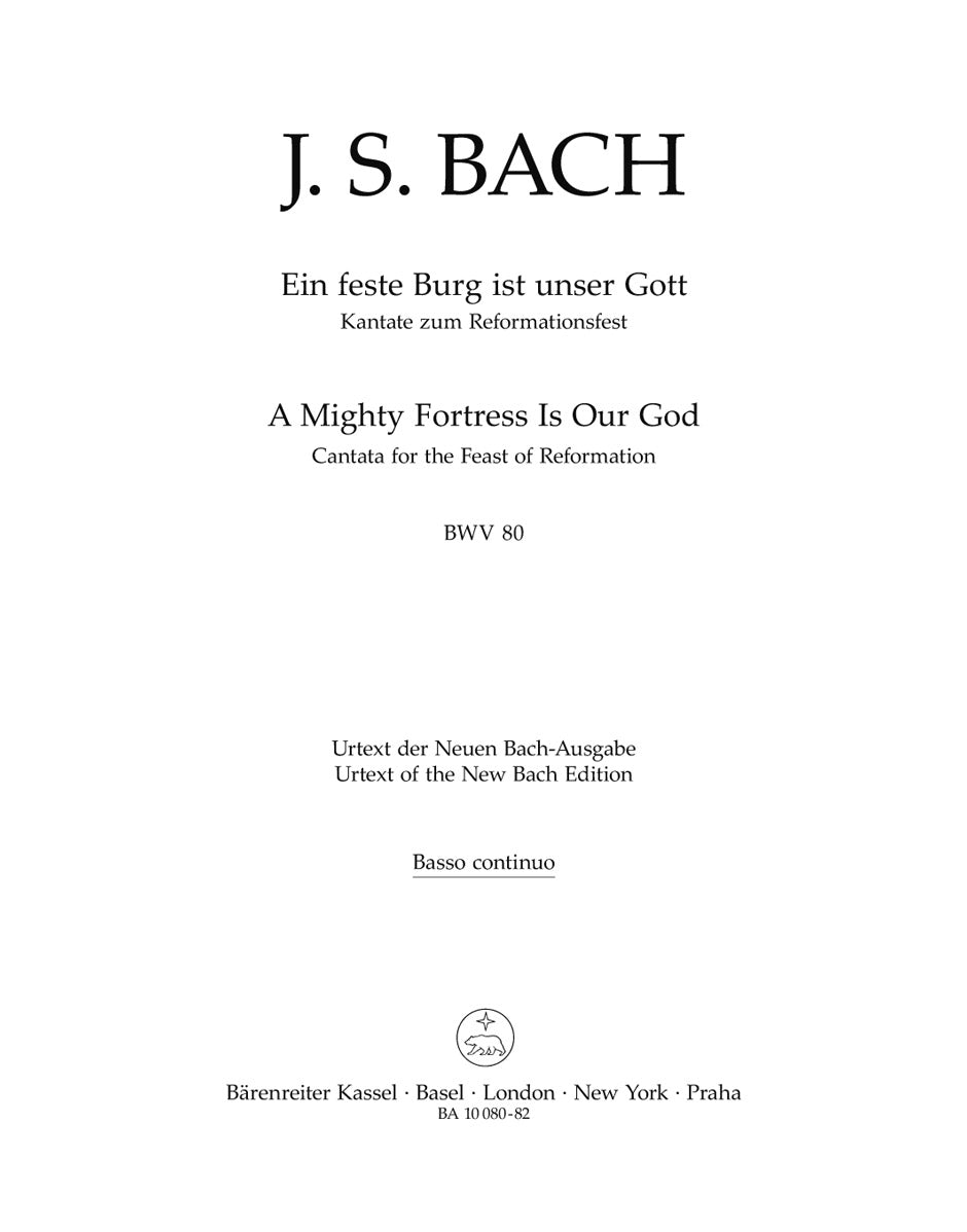 Bach: Kantate BWV 80  Ein Feste Burg Ist Unser Gott (Cello/Kontrabas/Basso-Continuo) afbeelding 2