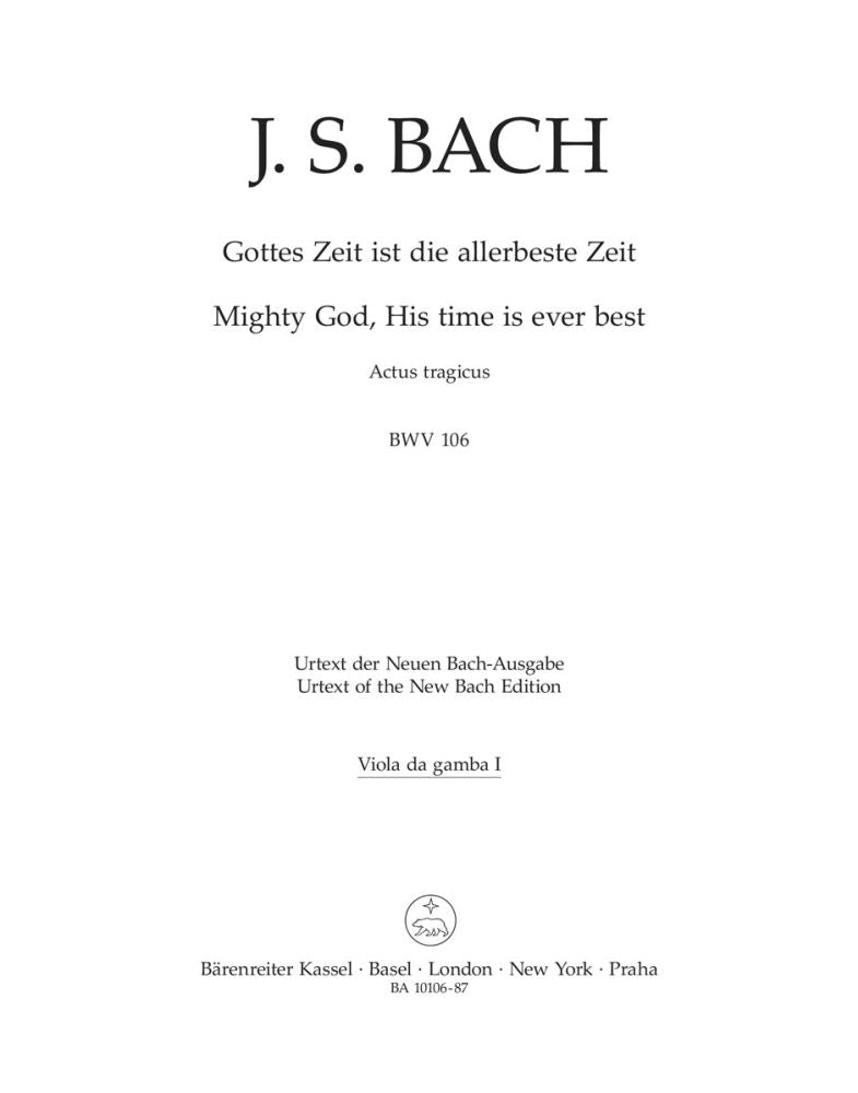 Bach: Kantate BWV 106  Gottes Zeit ist die allerbeste Zeit  (Altviool da gamba)