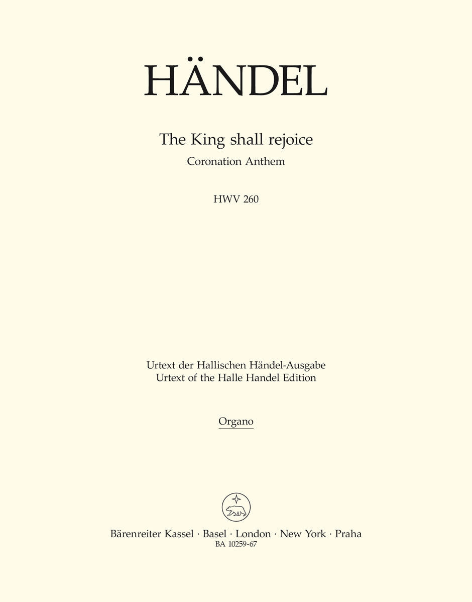 Handel: The King shall rejoice HWV 260 (Orgel) afbeelding 2