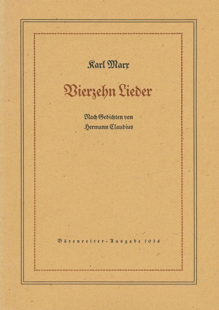 14 Lieder auf Texte von Hermann Claudius (1935)