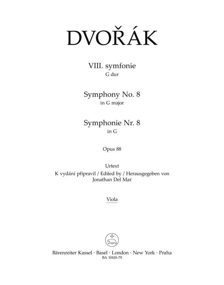 Dvorak: Symphony No. 8 G Major op. 88 (Partituur) afbeelding 2