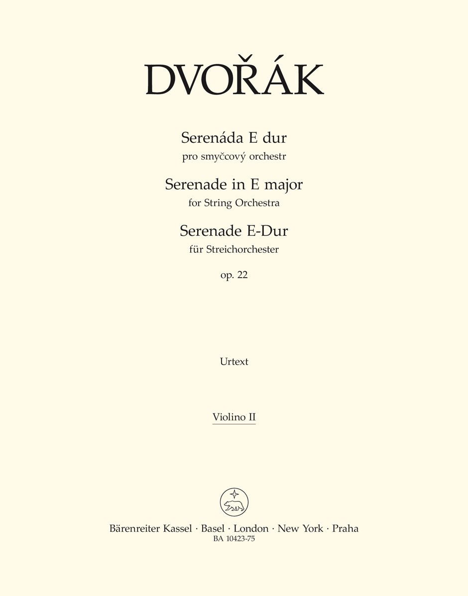 Antonin Dvorak: Serenade For String Orchestra E major op. 22 (Viool 2) afbeelding 2
