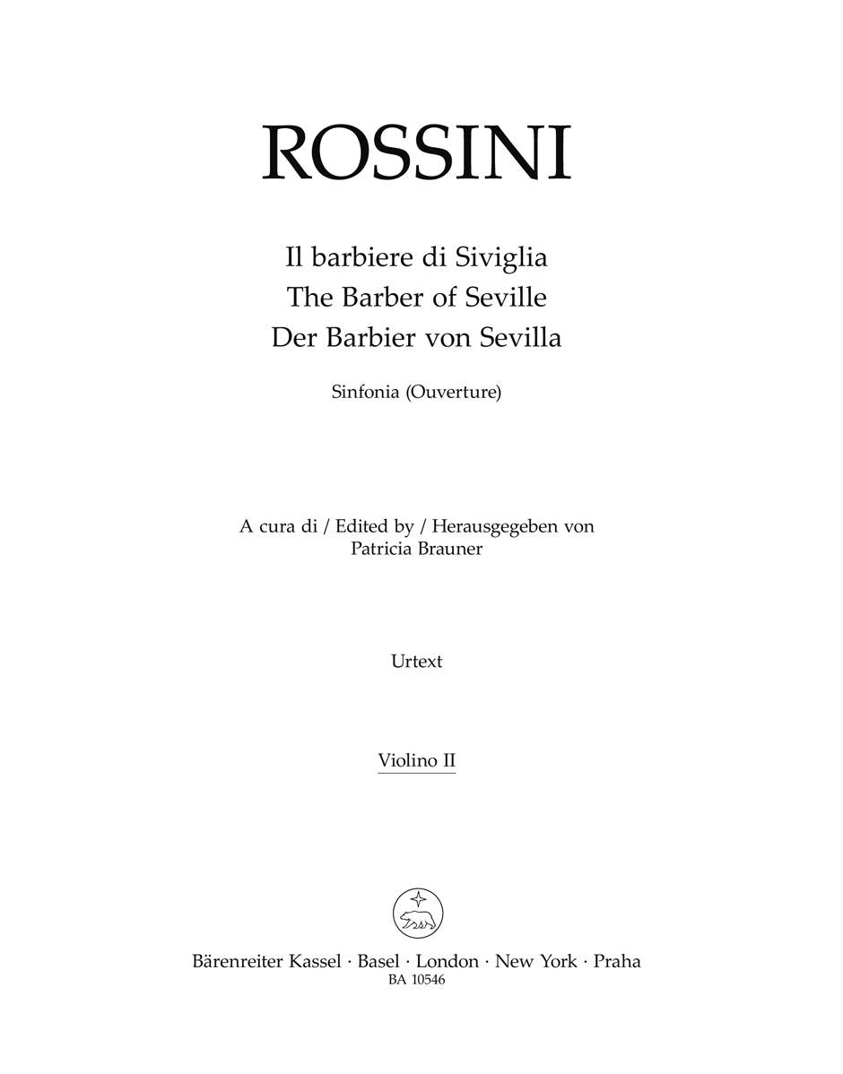 Gioachino Rossini: Il barbiere di Siviglia Sinfonia Ouverture (Viool 2)