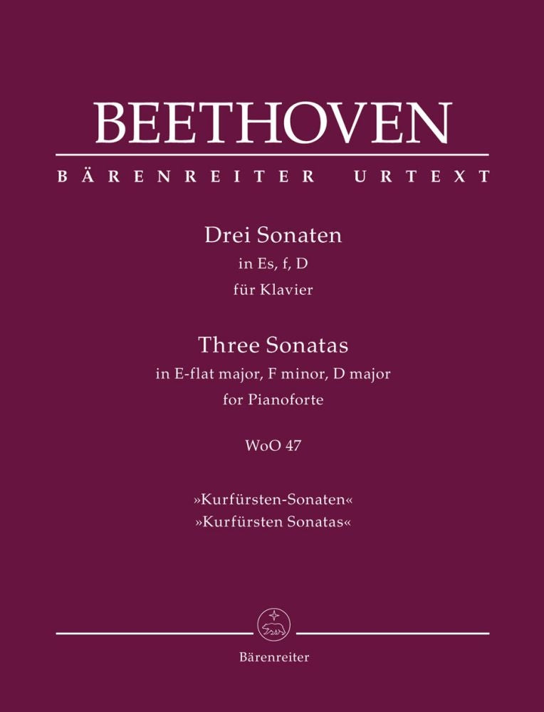 Beethoven: Three Sonatas for Pianoforte in E-flat major, F minor, D major