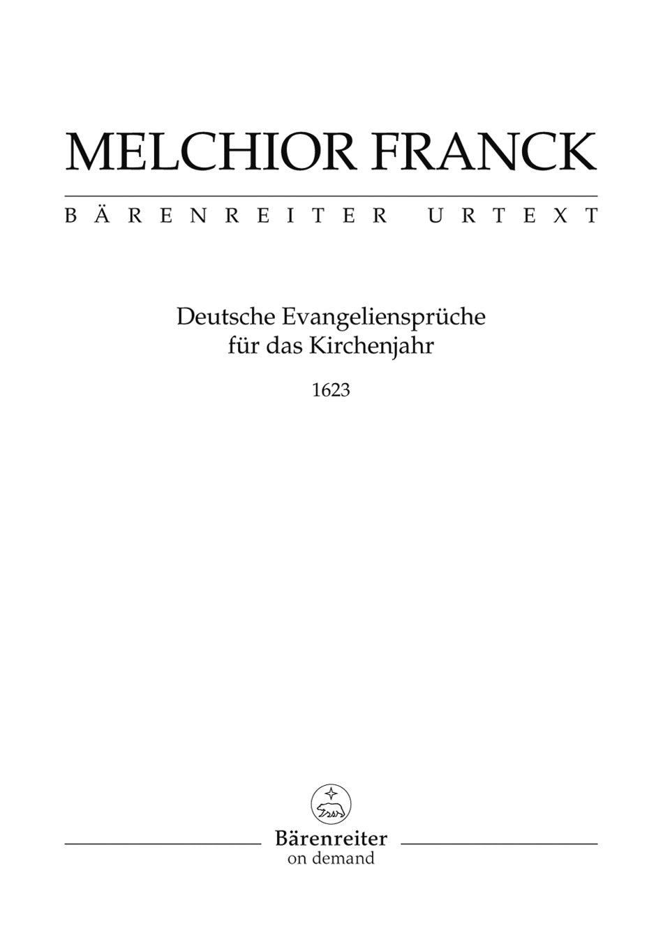 Deutsche Evangeliensprüche fuer das Kirchenjahr