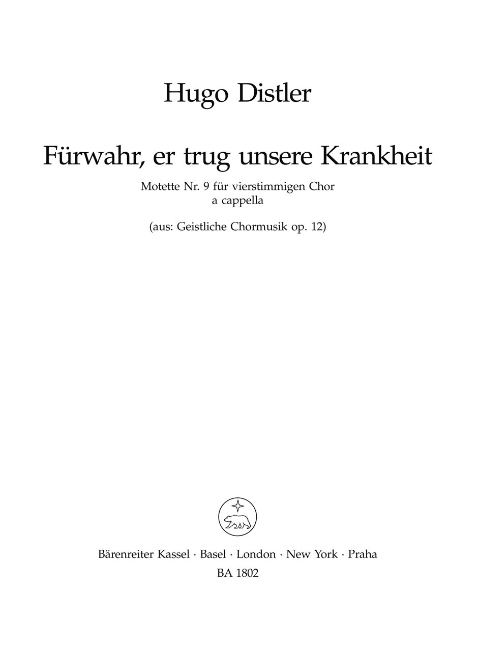 Führwahr er trug unsere Krankheit