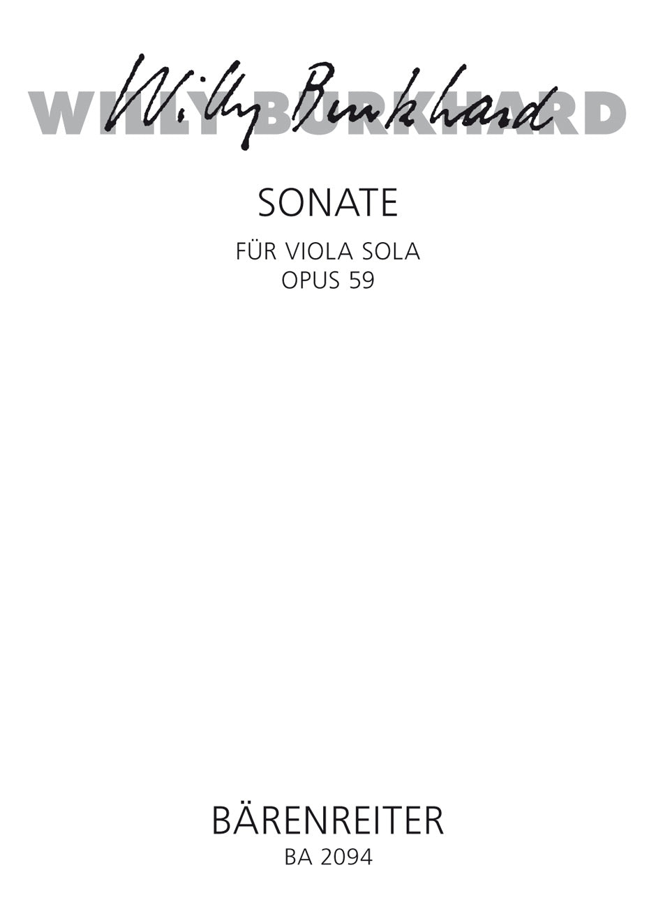 Sonate fuer Solobratsche (1939)
