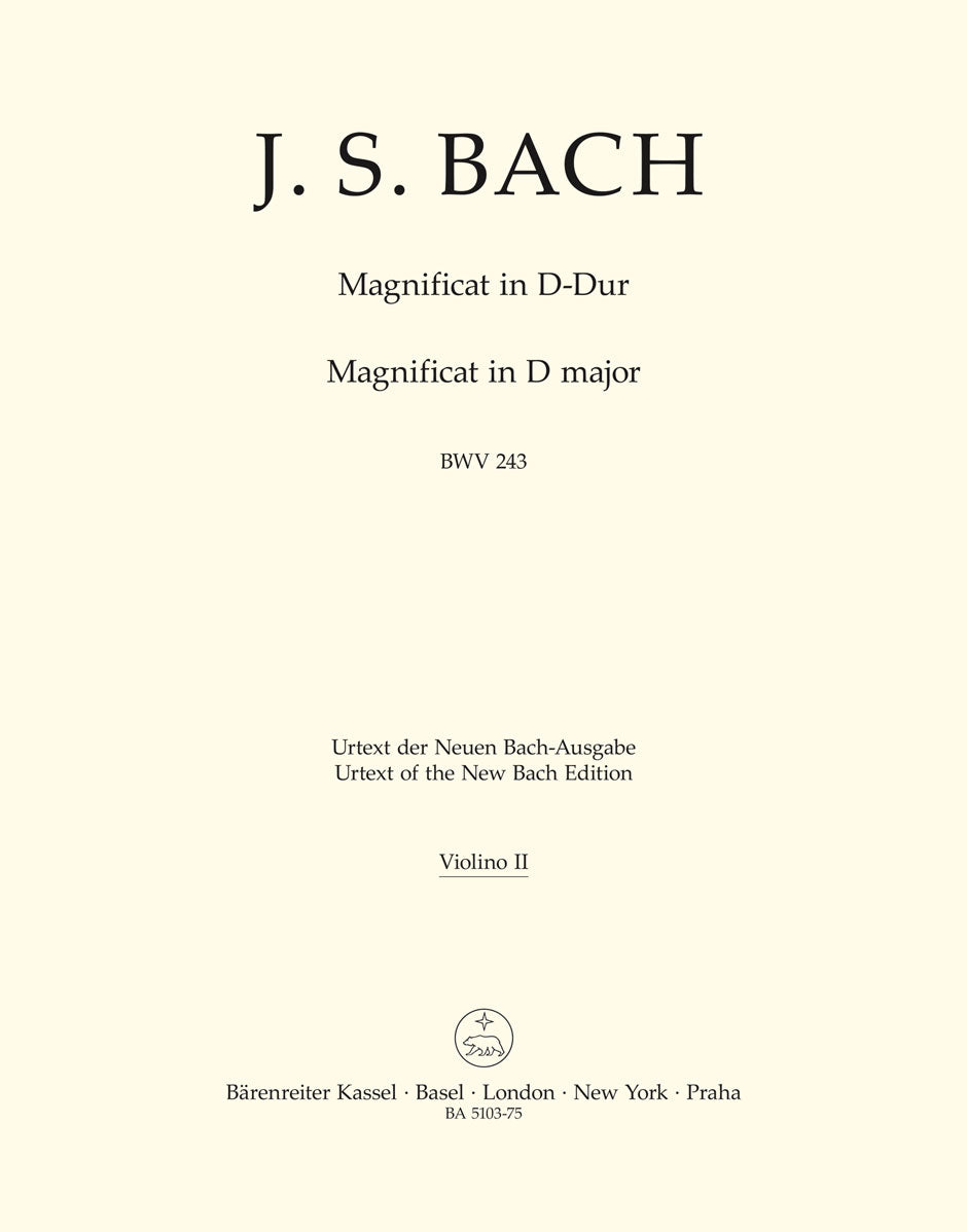 Bach: Magnificat D major BWV 243 (Viool 2)