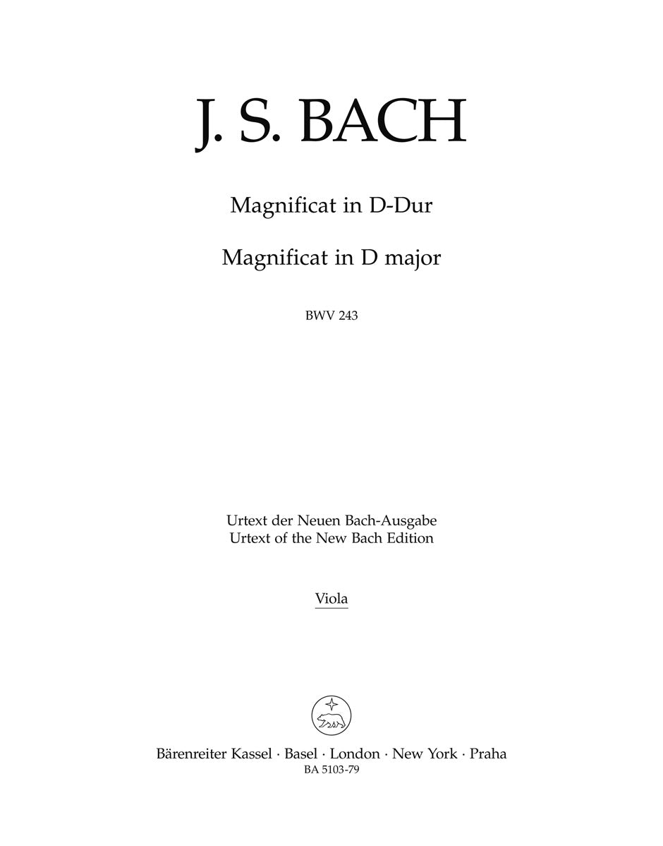 Bach: Magnificat D major BWV 243 (Altviool)