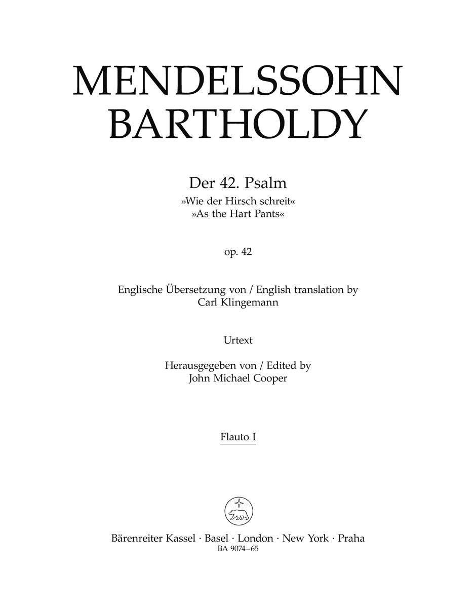 Mendelssohn: Der 42. Psalm Wie der Hirsch schreit (Set)
