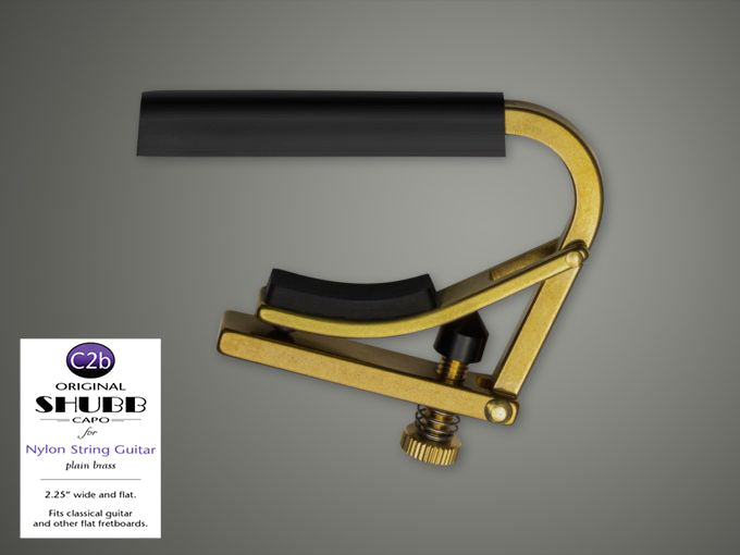 Shubb C2B Original Capodastro voor Klassieke Gitaar – Messing