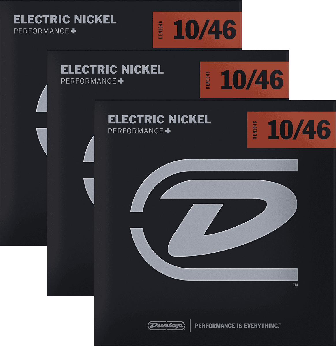 Dunlop Nickel Wound Elektrische Gitaarsnaren 3-Pack 10-46
