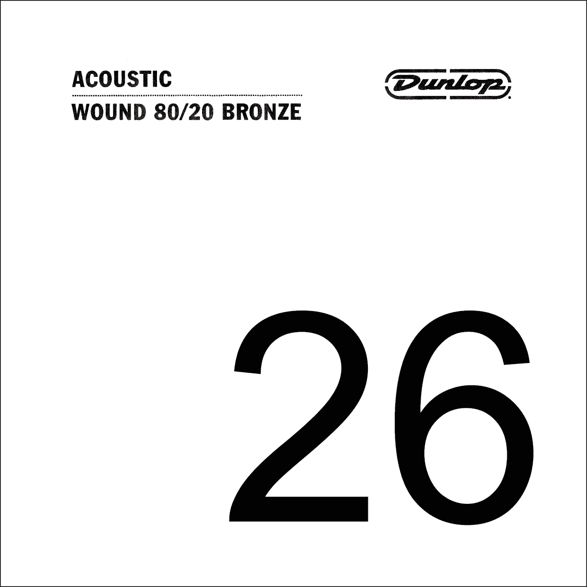 Dunlop 80/20 Bronze Losse Akoestische Gitaarsnaar .026