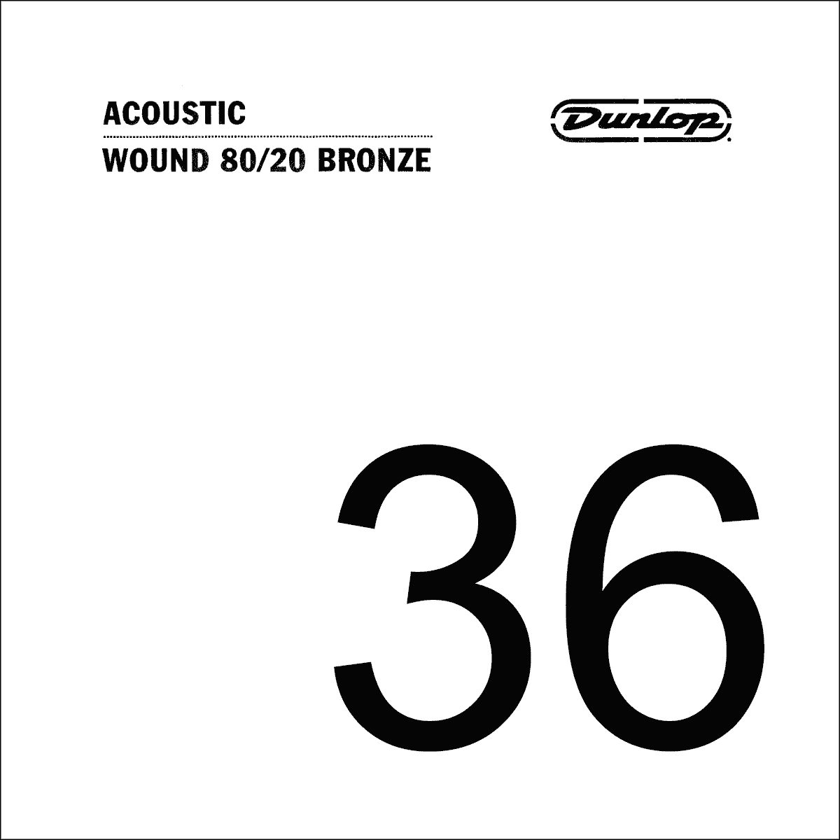 Dunlop 80/20 Bronze Losse Akoestische Gitaarsnaar .036