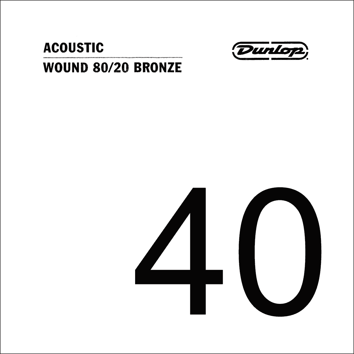Dunlop 80/20 Bronze Losse Akoestische Gitaarsnaar .040
